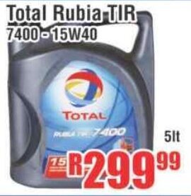 Devland Cash And Carry Total Rubia TIR 7400-15W40 5lt offer