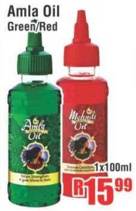 Devland Cash And Carry Amla Oil Green/Red 1x100ml offer