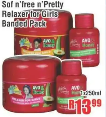 Devland Cash And Carry Sof n' Free n' Pretty Relaxer for Girls Banded Pack 1x250ml offer