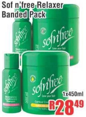 Devland Cash And Carry Sof n' free Relaxer Banded Pack 1x450ml offer