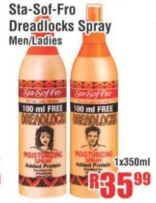 Sta-Sof-Fro Dreadlocks Spray Men/Ladies 1x350ml