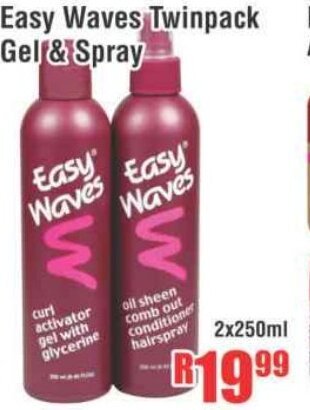 Devland Cash And Carry Easy Waves Twinpack Gel & Spray 2x250ml offer