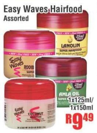 Devland Cash And Carry Easy Waves Hairfood Assorted 1x125ml/1x150ml offer