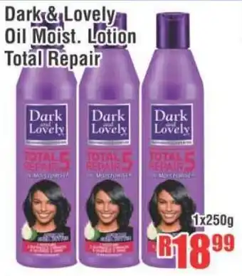 Devland Cash And Carry Darks & Lovely Oil Moist. Lotion Total Repair 1x250g offer