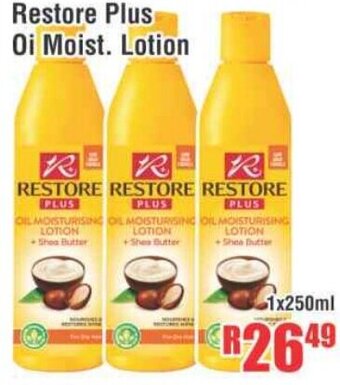 Devland Cash And Carry Restore Plus Oil Moist. Lotion 1x250ml offer