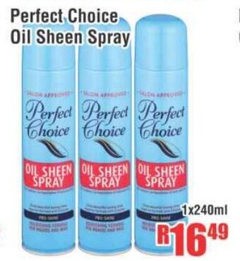 Devland Cash And Carry Perfect Choice Oil Sheen Spray 1x240ml offer
