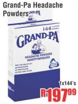 Devland Cash And Carry Grand-Pa Headache Powders 1x144's offer