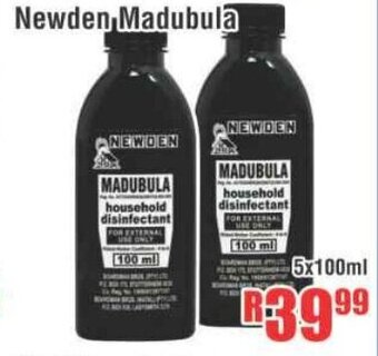 Devland Cash And Carry Newden Madubula 5x100ml offer