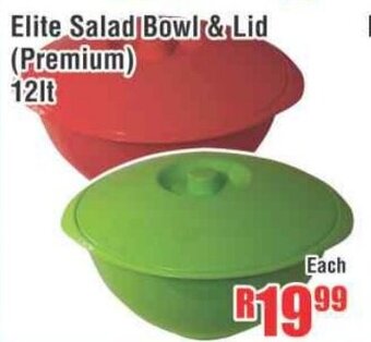 Devland Cash And Carry Elite Salad Bowl & Lid Premium 12lt offer