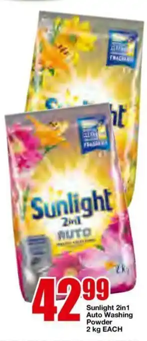 OK Foods Sunlight 2in1 Auto Washing Powder 2kg offer