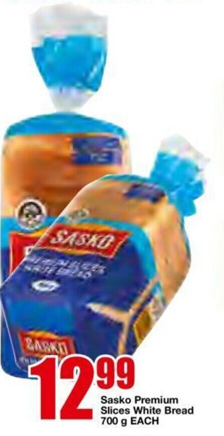 Sasko Premium Slices White Bread 700g Offer At Ok Foods 5883