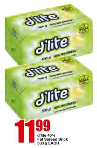OK Foods D'Lite 40% Fat Spread Brick 500g offer