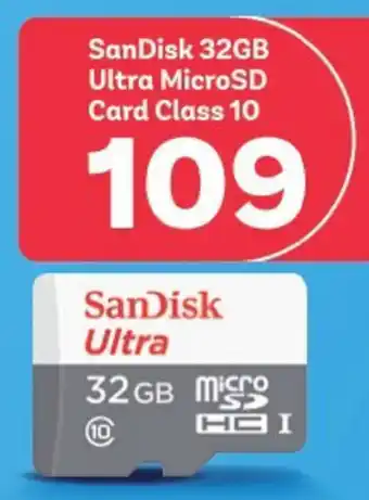 PEP SanDisk Ultra MicroSD Card Class 10 32GB offer