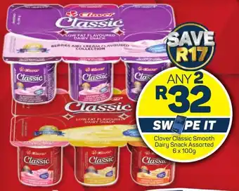 Pick n Pay Liquor Clover Classic Smooth Dairy Snack Assorted 6x100g offer