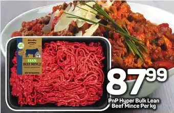 Pick n Pay Liquor PnP Hyper Bulk Lean Beef Mince Per kg offer