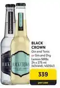 Makro Black Crown Gin & Tonic & Gin & Dry Lemon NRBs-24 x 275ml Per Case offer