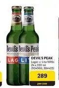 Makro Devil's Peak Lager Or Lite NRBs-24 x 330ml Per Case offer