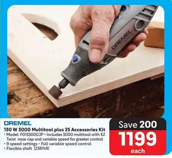 Makro DREMEL 130 W 3000 Multitool plus 25 Accessories Kit offer