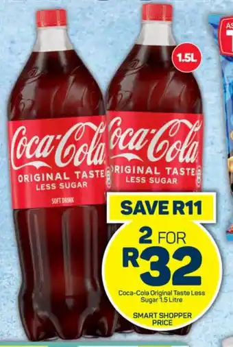 Pick n Pay Hypermarket Coca-Cola Original Taste Less Sugar 1.5 Litre offer