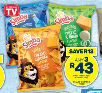 Pick n Pay Hypermarket Simba Potato Chips Assorted 120g offer