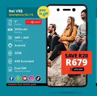 Checkers Itel V52 Smartphone 4G LTE offer