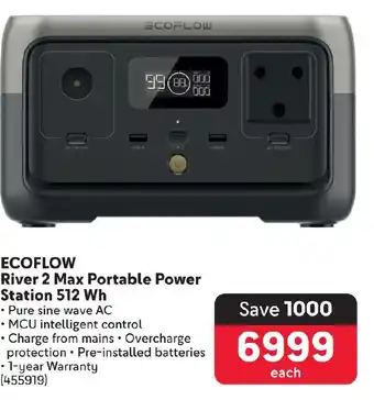 Makro ECOFLOW River 2 Max Portable Power Station 512 Wh offer