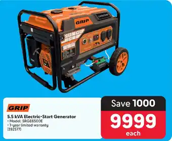 Makro GRIP 5.5 kVA Electric-Start Generator offer