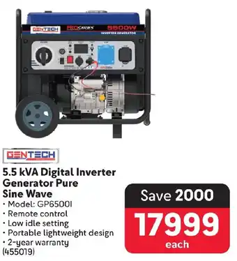 5.5 kVA Digital Inverter Generator Pure Sine Wave