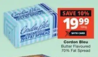 Shoprite Cordon Bleu Butter Flavoured 70% Fat Spread offer