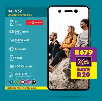 Shoprite Itel V52 Smartphone 4G LTE offer