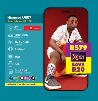 Shoprite Hisense U607 Smartphone 4G LTE offer