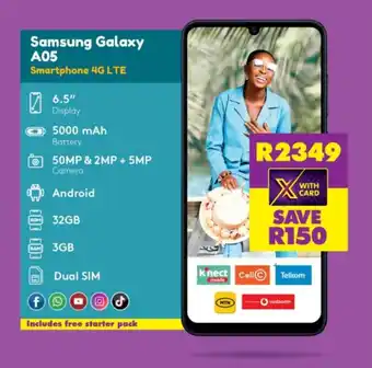 Samsung Galaxy A05 Smartphone 4G LTE