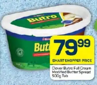 Clover Butro Full Cream Modified Butter Spread 500g Tub