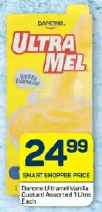 Pick n Pay Hypermarket Danone Ultramel Vanilla Custard Assorted 1 Litre Each offer