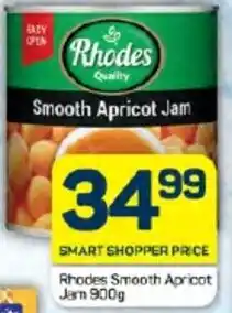 Pick n Pay Hypermarket Rhodes Smooth Apricot Jam 900g offer