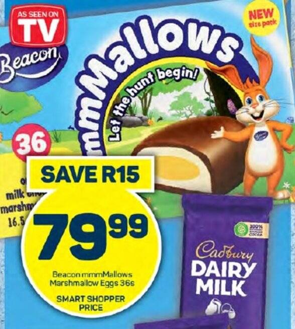 Beacon mmmMallows Marshmallow Eggs 36s offer at Pick n Pay Hypermarket