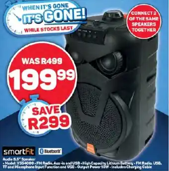 Pick n Pay Hypermarket smartFit Bluetooth Audio 6.5" Speaker offer