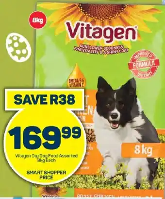 Pick n Pay Hypermarket Vitagen Dry Dog Food Assorted 8kg Each offer