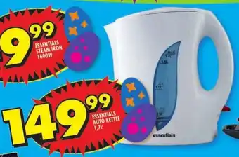 Shoprite ESSENTIALS AUTO KETTLE 1,7L offer