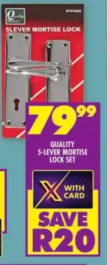 Shoprite QUALITY 5-LEVER MORTISE LOCK SET offer