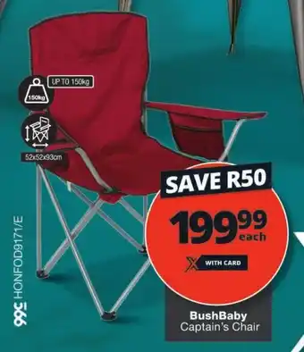 Checkers BushBaby Captain's Chair offer