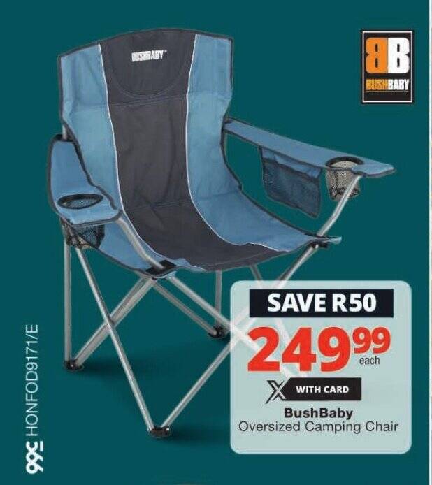BushBaby Oversized Camping Chair offer at Checkers