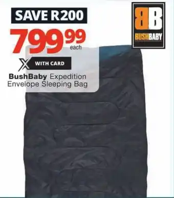 Checkers BushBaby Expedition Envelope Sleeping Bag offer