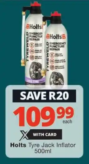 Checkers Holts Tyre Jack Inflator 500ml offer