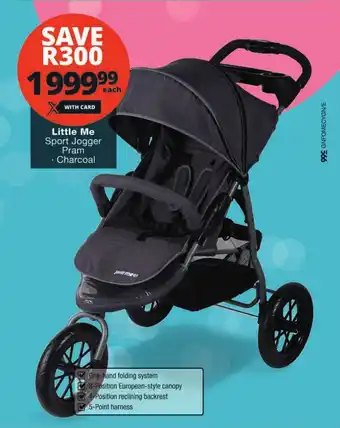 Checkers Little Me Sport Jogger Pram offer