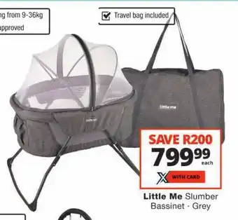 Checkers Little Me Slumber Bassinet Grey offer