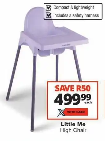 Checkers Little Me High Chair offer