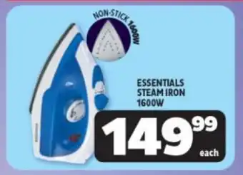 Usave ESSENTIALS STEAM IRON 1600W offer