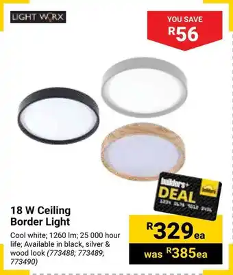 Builders Warehouse 18 W Ceiling Border Light offer