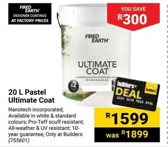 Builders Warehouse 20 L Pastel Ultimate Coat offer